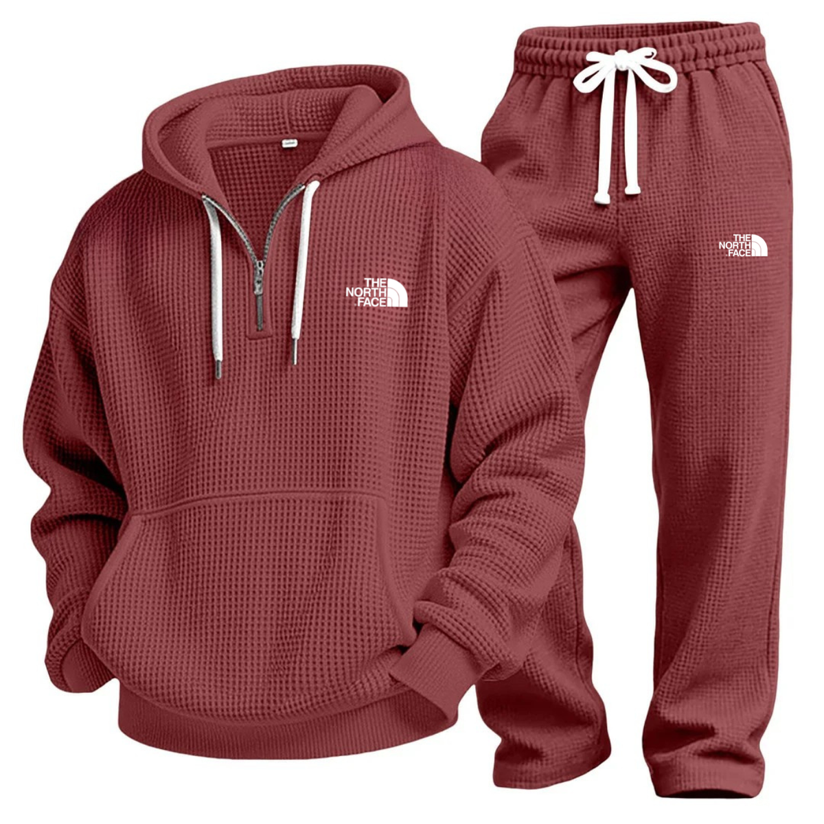 Waffle-Knit Performance Hoodie Jogger Set - Clearance Sale