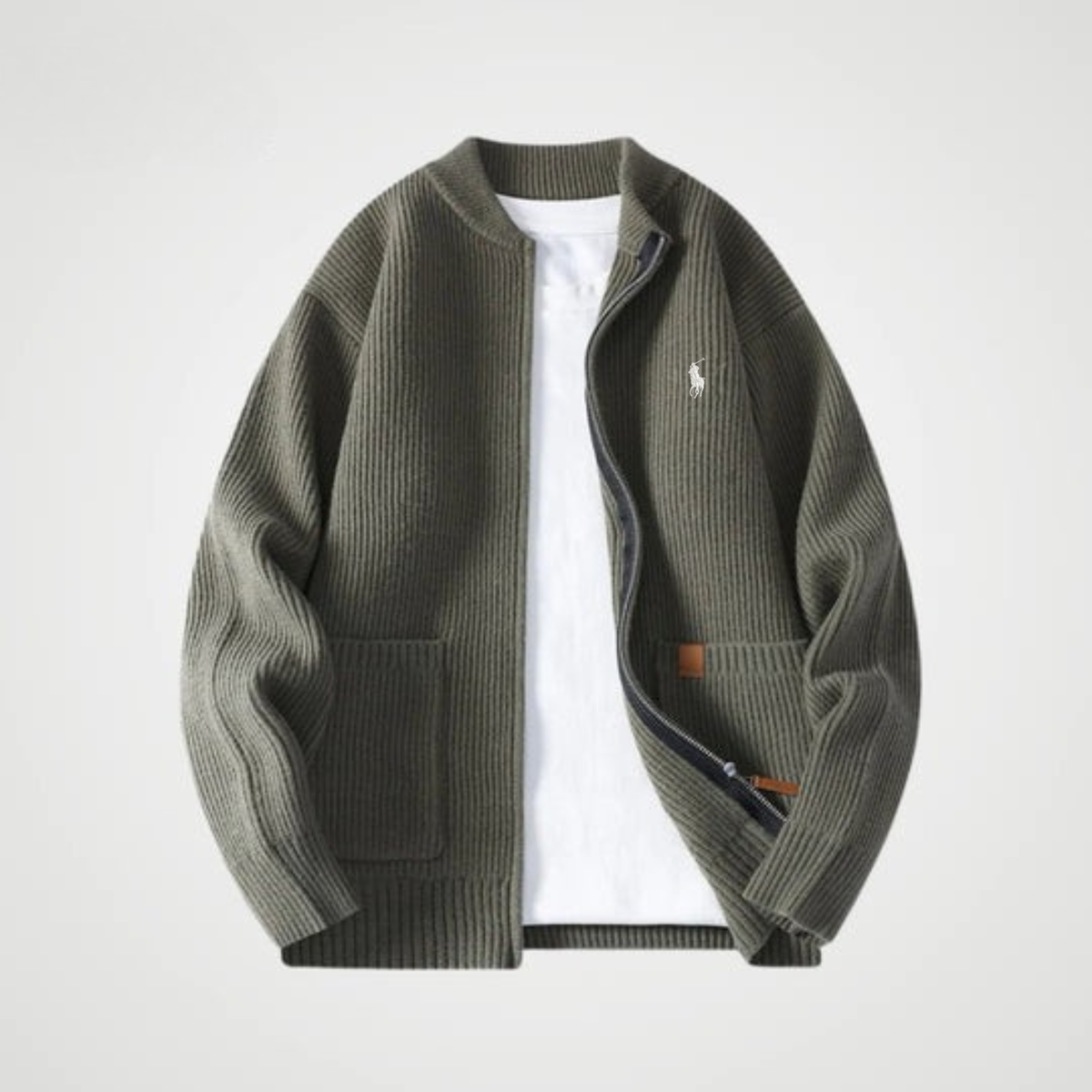 Zipped Knit Cardigan - CLEARANCE PRICE