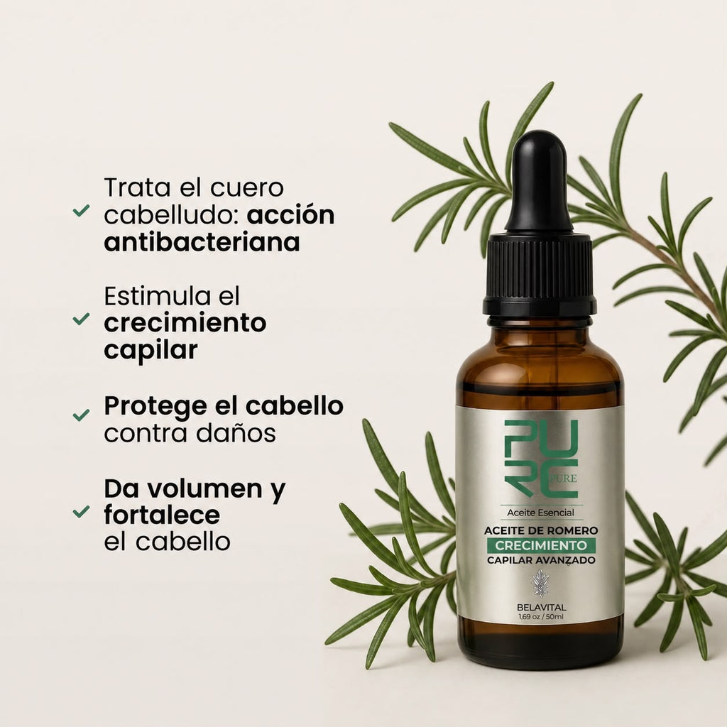 PloomiRaíz™ – Electric Hair Brush: Less Hair Fall, More Growth + FREE Rosemary Oil