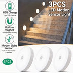 PLOOMI™ MotionGlow — 3-Pack Rechargeable Motion Sensor Lights