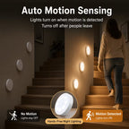 PLOOMI™ MotionGlow — 3-Pack Rechargeable Motion Sensor Lights