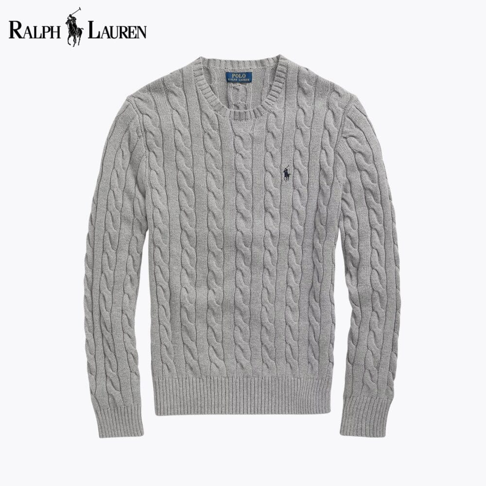 L.R Cable-Knit Cotton Jumper