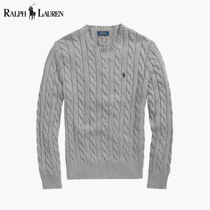 L.R Cable-Knit Cotton Jumper