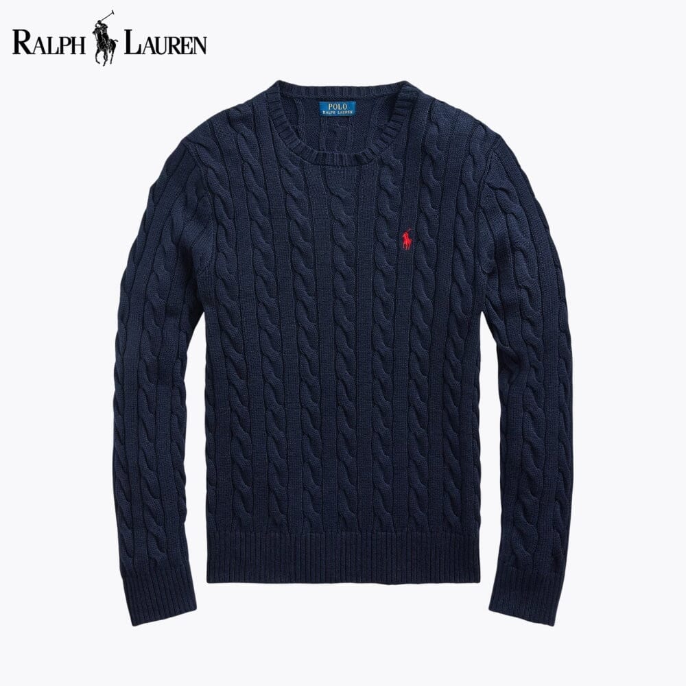 L.R Cable-Knit Cotton Jumper