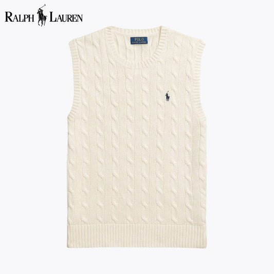 L.R Cable-Knit Cotton Sweater Vest
