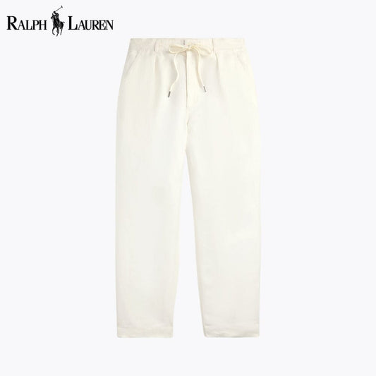 L.R Lateef Relaxed Fit Pleated Linen Pant