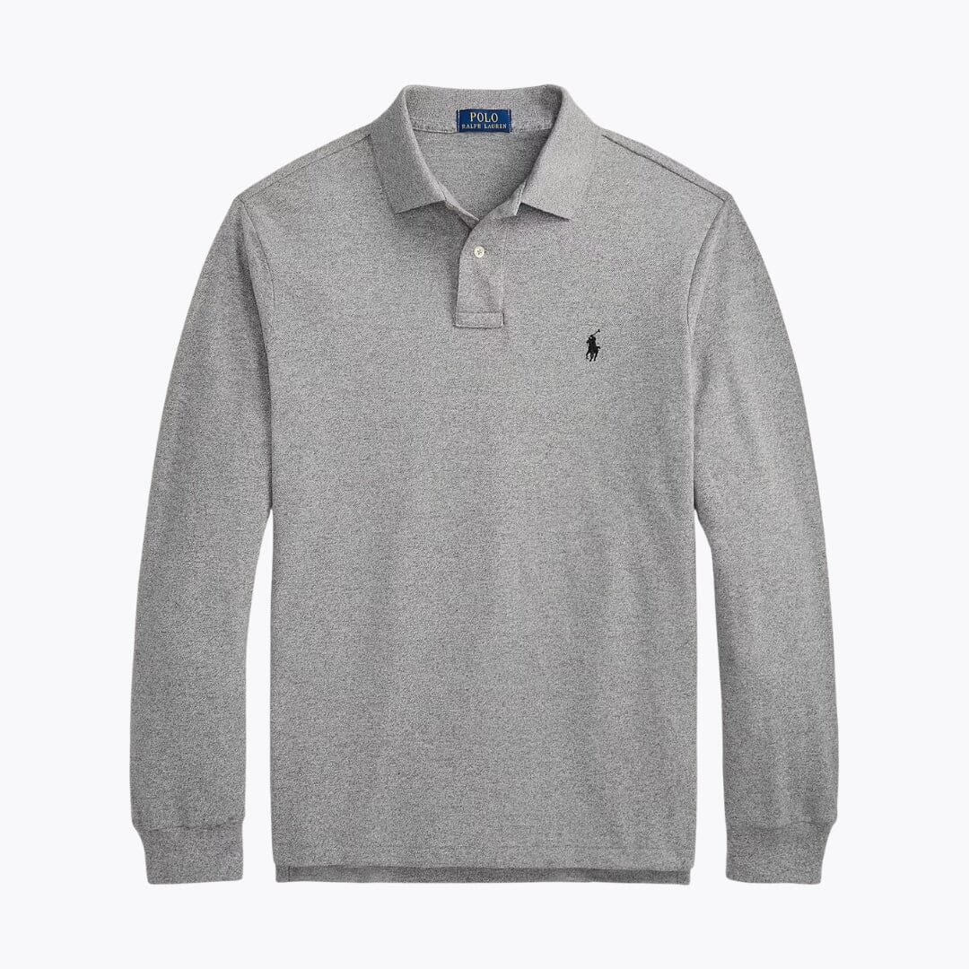 L.R Mesh Long-Sleeve Polo Shirt