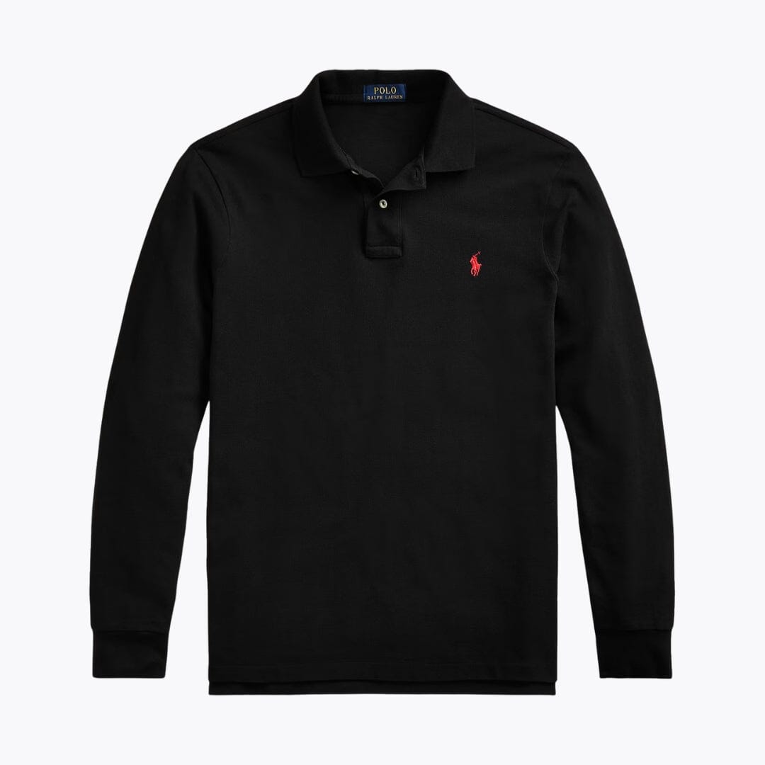 L.R Mesh Long-Sleeve Polo Shirt