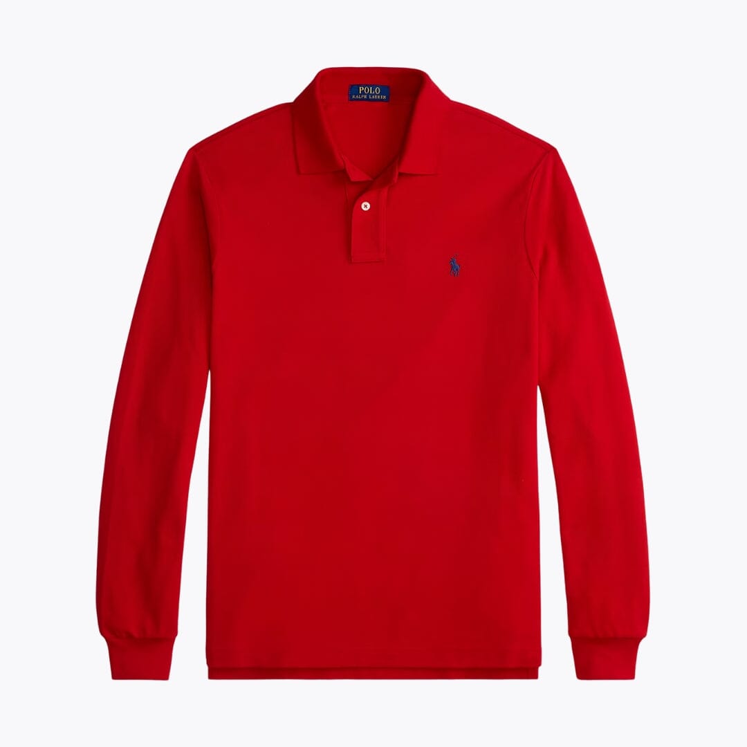 L.R Mesh Long-Sleeve Polo Shirt