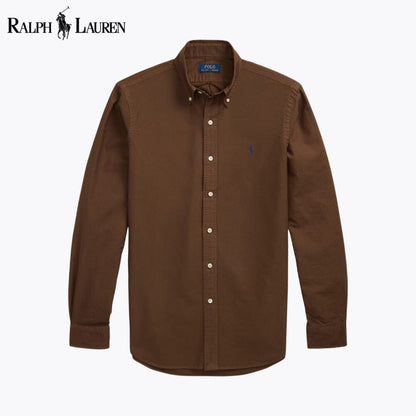L.R Slim Fit Garment-Dyed Oxford Shirt