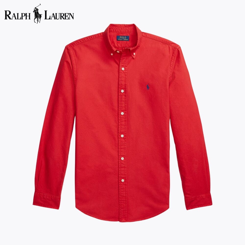L.R Slim Fit Garment-Dyed Oxford Shirt