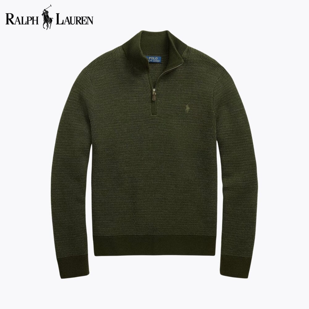 L.R Washable Wool Quarter-Zip Sweater