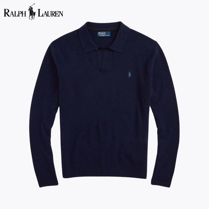 L.R Wool Johnny-Collar Sweater
