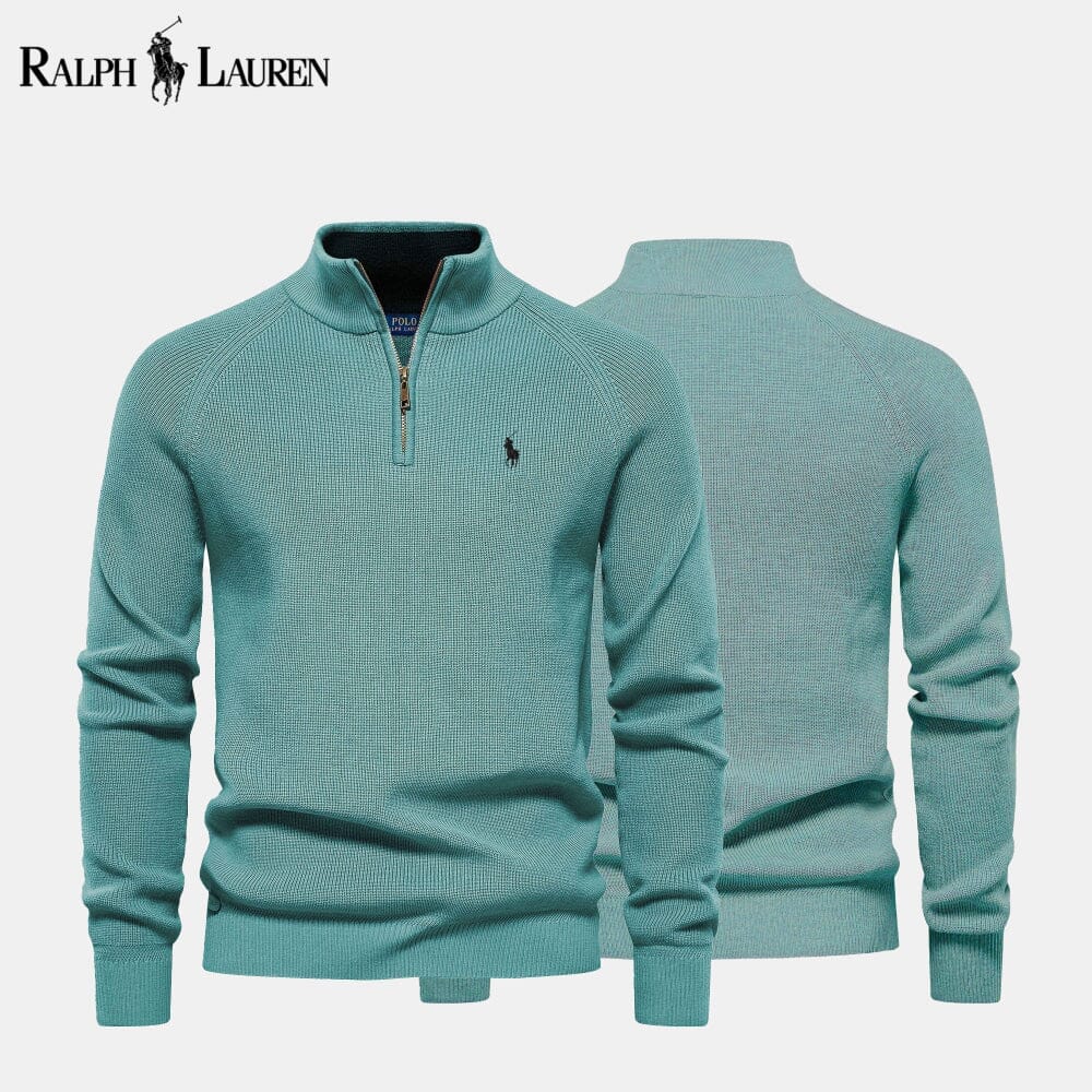 L.R Zip Cable-Knit Wool Knit Sweater
